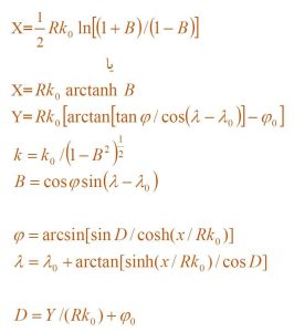 رابطه هاي تبدیل مختصات ژئودتیکی به UTM 