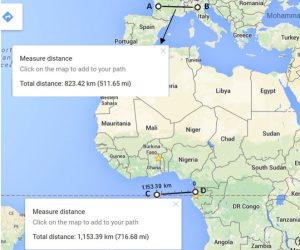 نمونه نقشه متشابه از وب سایت گوگل مپ